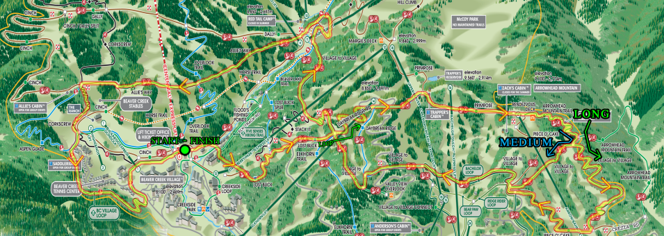 Beaver Creek Blast course map